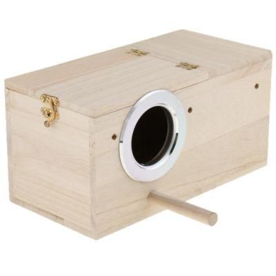 Outdoor Solid Wood Nest Budgie Breeding Box Bird House Paulownia Pine Breeding Box Supplies Incubator Bird Cage