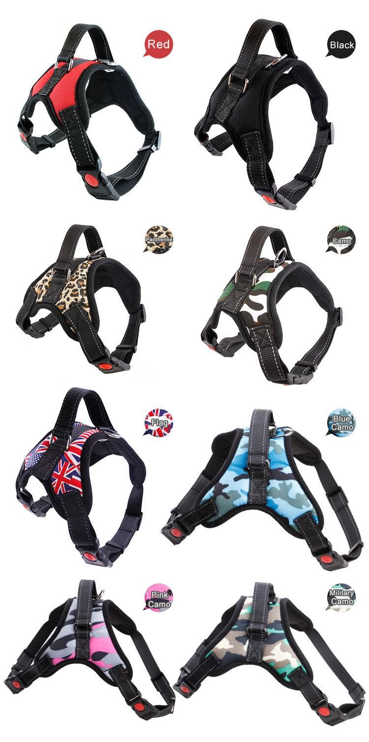 Adjustable Soft Padded Adjustable Buckle Pet Leashes Dog Harness Vest