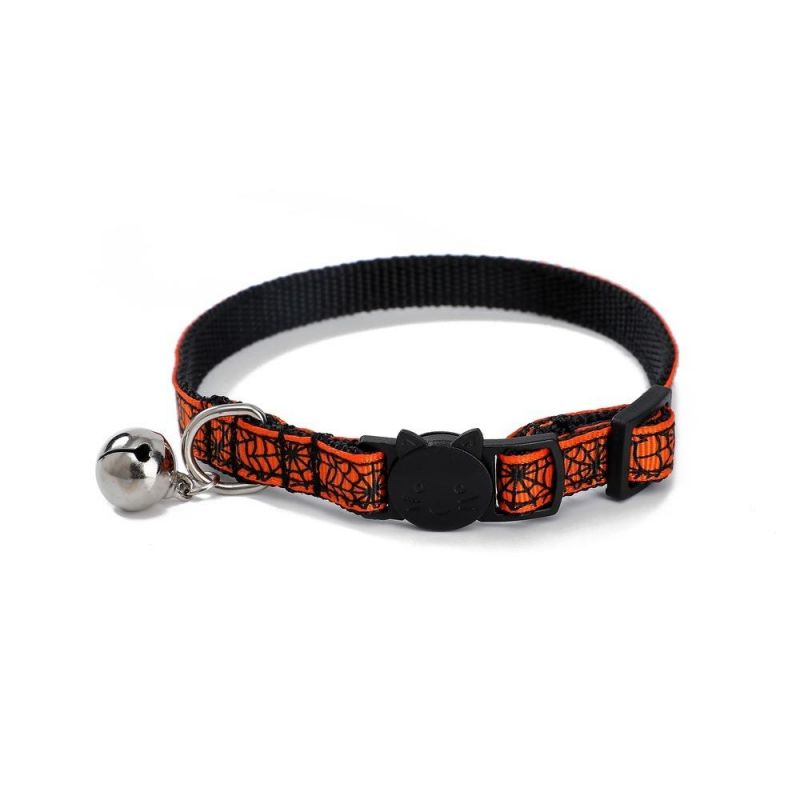 Amazon Halloween Cat Collar, Small Bell Quick Release Pet Collar for Small Pet//