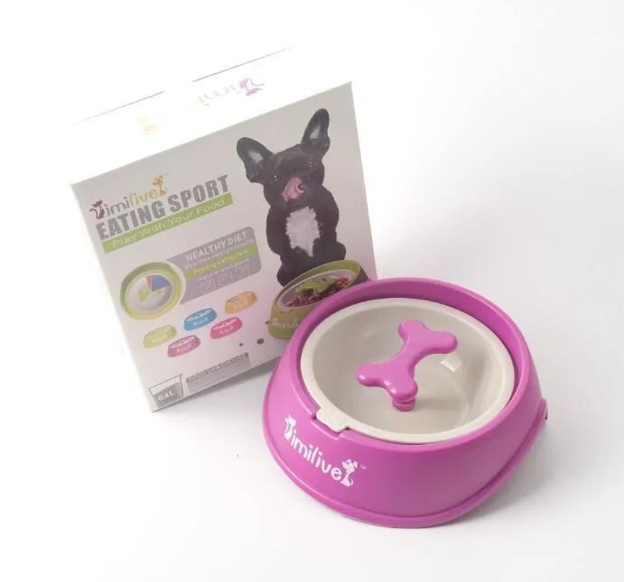 Promotion Customized Multicolor Plastic (PP) Slow Feed Dog Bowl