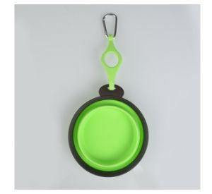 Custom Collapsible Silicone Dog Bowl with Carabiner