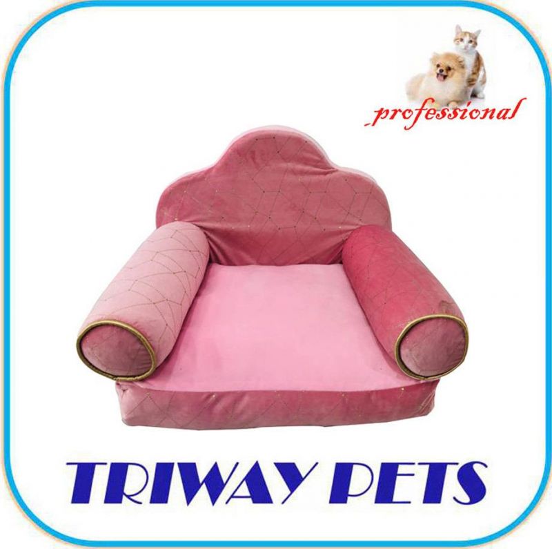 Hot Stamped Soft Terry Pet Sofa Bed