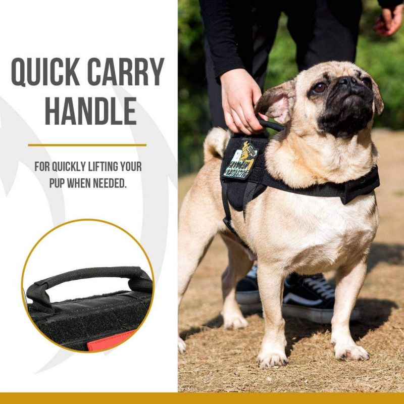Tactical Dog Harness with Durable Vertical Handle for Small Medium Puppy Dog