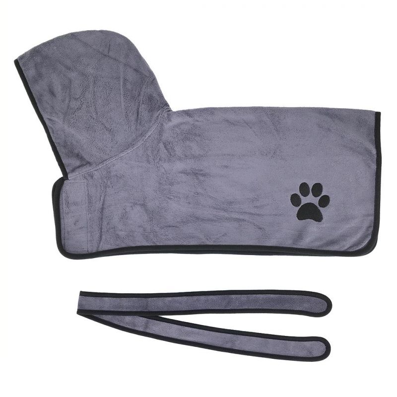 Microfiber Pet Drying Robes Moisture Pet Bathrobe for Dog and Cat