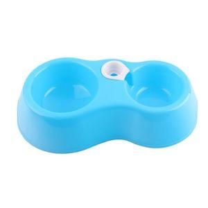 Cute Pet Plastic Accessorices Double Food and Water Bowls Wholesale