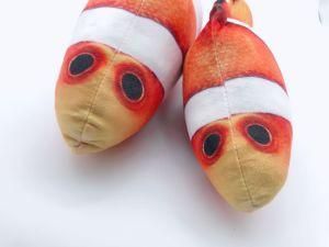 Size M 3D Fish Stuffed PP Cotton Plush Toy Cat Toys Baby Toy for Cat