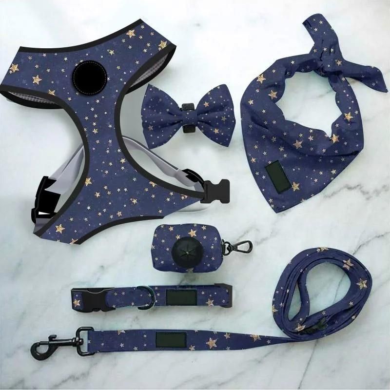 Free Mock up Custom Dog Harness with Leash Collar Poo Bag