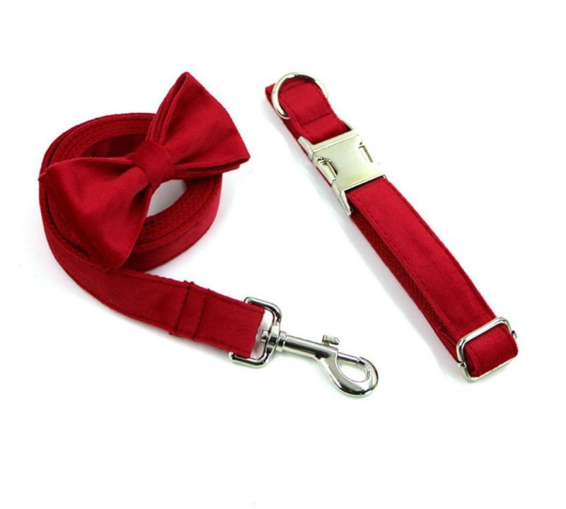 Custom Soft Velvet Dog Collar Leash Pet Product