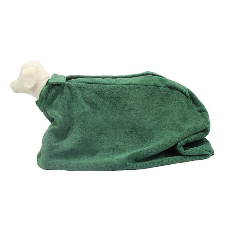 Super Absorbent Soft Microfiber Fast Dry Dog Bathrobe