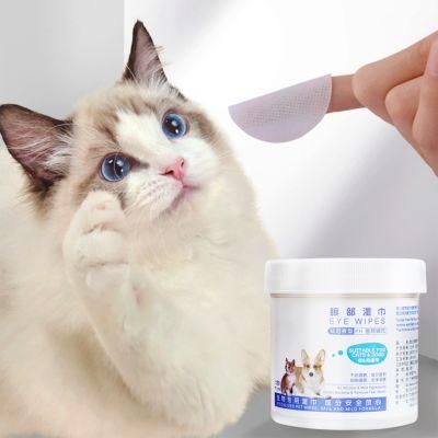 Pets Eye Wipes Suitable for Cats and Dogs, Remove Tear Marks Specialized Pet Wipes Safe and Mild Formula OEM Accepted Clean Wipes Care Products