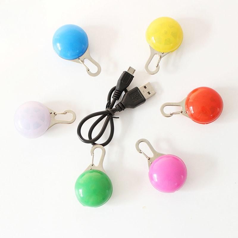 USB Rechargeable Dog Cat Pet Collar with Stainless Steel Carabiner