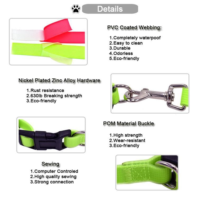 New Style Polyester Printed PVC Coated Webbing Waterproof Dog Collars