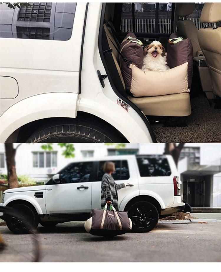 High Quality Color Matching Multifunction Pet Safe Car Seat Full Detachable and Waterproof Pet Outdoor Carrier