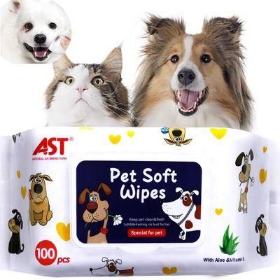 Custom Accepted Pets Cleaning Wet Wipes for Dog and Cat&prime;s Tear Strains Hair Claw