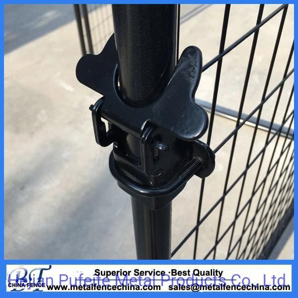 6FT Height Black Color Outdoor Dog Modular Welded Wire Kennel.