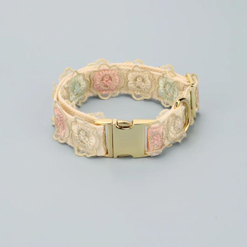 Custom Wholesale Lace Floral Dog Collar