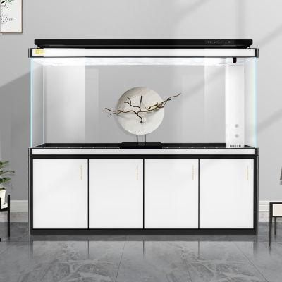 Yee Glass Large Arowana Landscape Aquarium Tank Fish with Base Cabinet