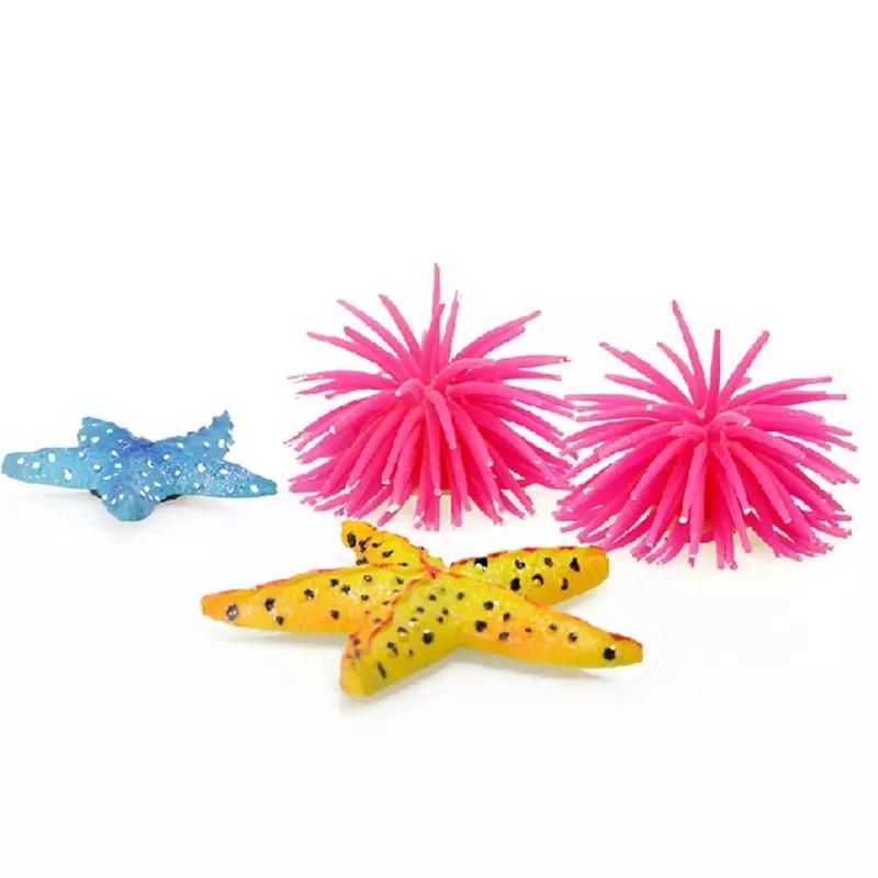 Artificial Coral Aquarium Decoration Silicone Sea Urchin with Sucker