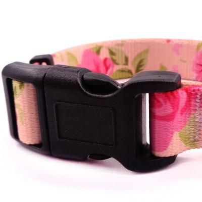 Factory Wholesale Light Pink Printing Pet Collar Printing Dog Collar