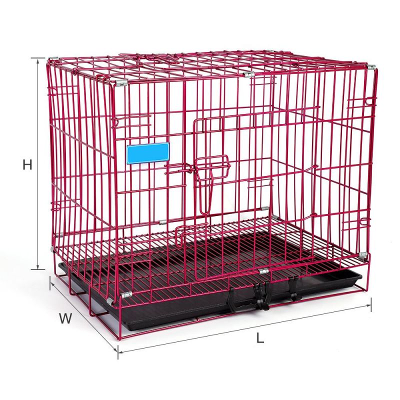 Pet House Folding Metal Dog Crate; Single Door & Double Door Dog Crates