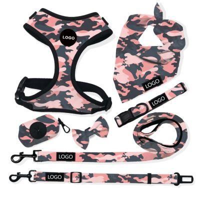 6 in Set Dog Harness Set Amazon Hot Selling Dog Collar Dog Accessories Bow Tie Poop Pag