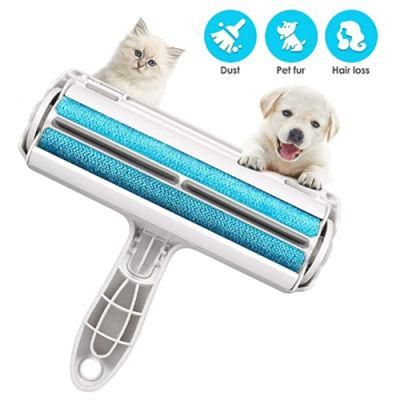 Double Sided Brush with Self Clean Updated Pet Hair Remover Brush Dog &amp; Cat Hair Remover