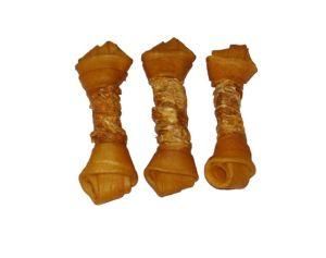 7&quot;. 5&quot;, 2&quot; Chicken Twist Smoked Porkhide Knotted Bone for Dog Chew Treats