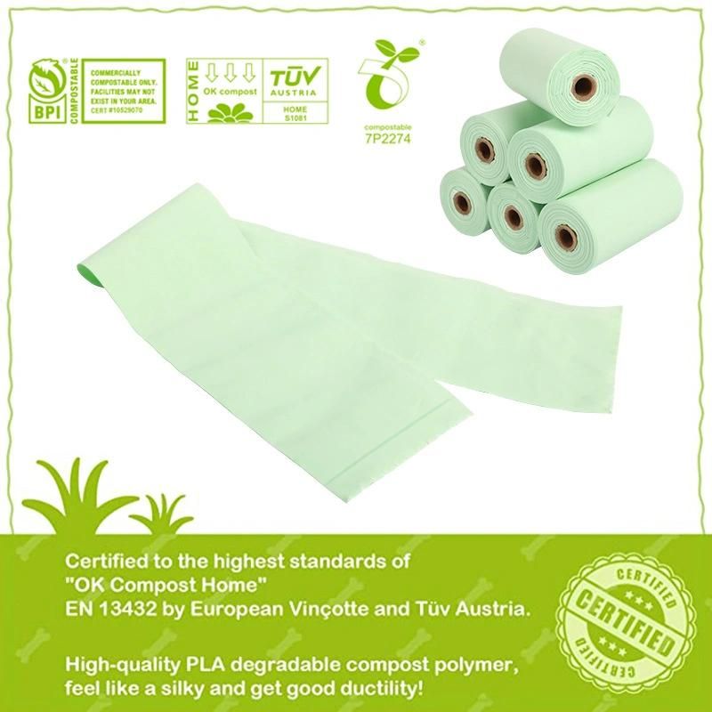 Poop Bags Outdoor Portable Waste Green Roll Bag Biodegradable