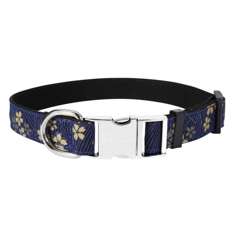 Amazon Popular Pet Safe Neoprene Padded with Metal Buckle, Comfort Pattern Printed Adjustable Dog Collar
