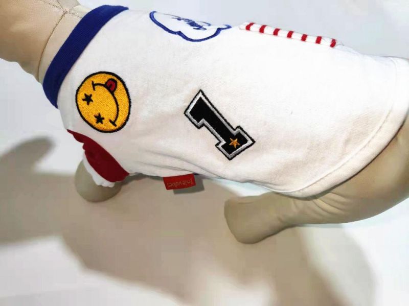 Smile Embroidery Fashion Pet Products Dog Clothes Wholesaler Dog Clothes
