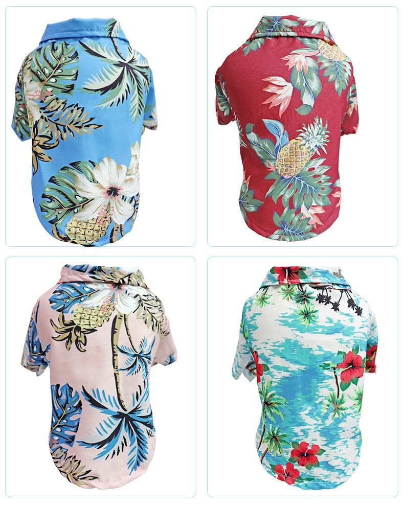 Wholesale Beach Summer Shirt Dog Clothes Sublimated Pet Apparel Dog Clothing Pet Clothes Dog Clothes