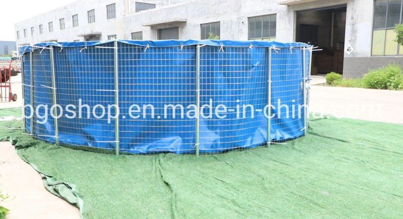 30000L Waterproof PVC Tarpaulin Fish Pond with Steel Mesh Fish Tank