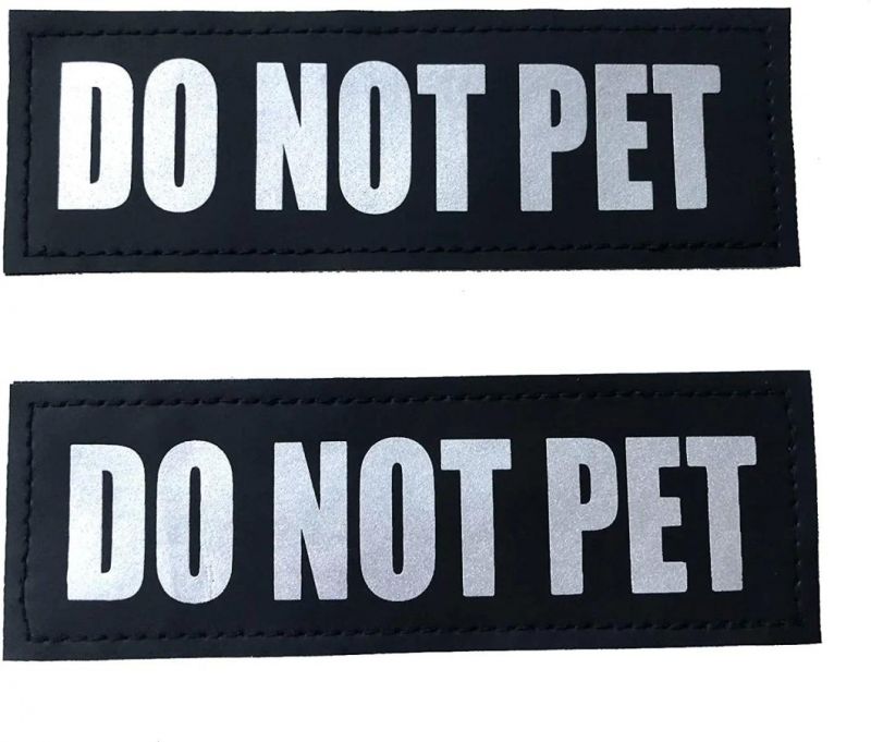 Reflective Dog Harness Patches with Hook Backing Service Dog, Service Dog in Training, Do Not Pet, Emotional Support, Therapy Dog, Best Friend,