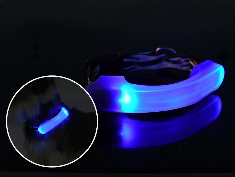 LED Multicolor Luminous Silicone Bandage Medium and Large Dog Safety Warning Light Pet Collar