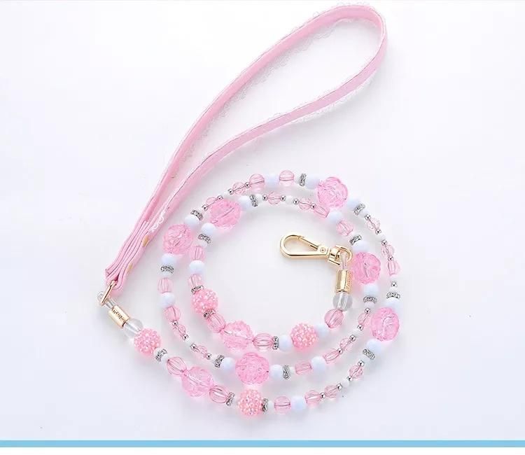 Pet Accessories Cat Small Dog Lead Pearl Necklace Chain