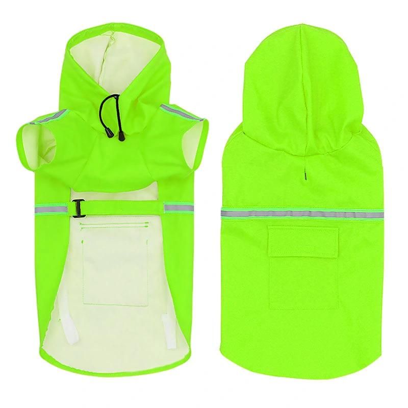 Dog Raincoats for Large Dogs with Reflective Strip Hoodie