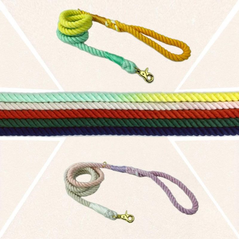 Handmade Fashion Dog Leash Soft Round Rope Leash