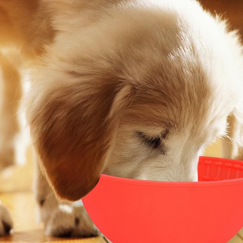 BPA Free Food Grade Silicone Semicircular Design Dog Feeding Food Bowls Pet Puppy Slow Down Eating Feeder Dish Bowls Prevent Obesity Animals Feeding Bowl