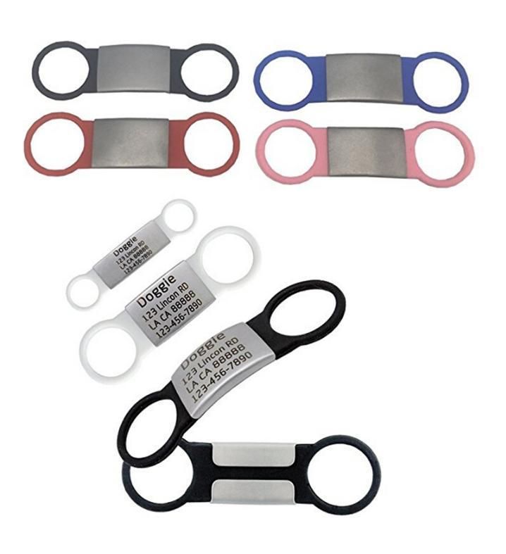 Factory Price Lovely Animal Safety Tag Blank Silicone Metal Tag Stainless Steel Pet Metal Blank Label