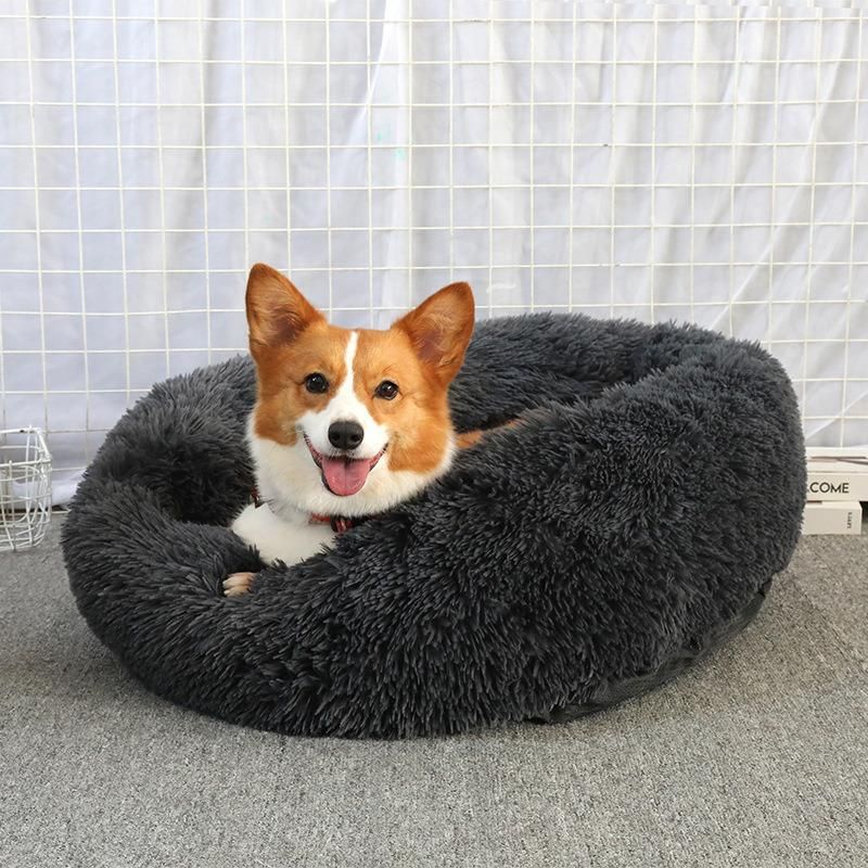 Amazon Best Seller Britain DDP Luxury Donut Cama PARA Mascotas Round Plush Soft Washable Dog Pet Cat Bed