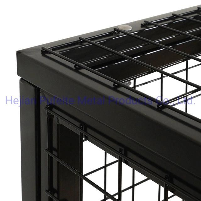 Black Powder Coated Wire Mesh Gas Cylinder Cages.