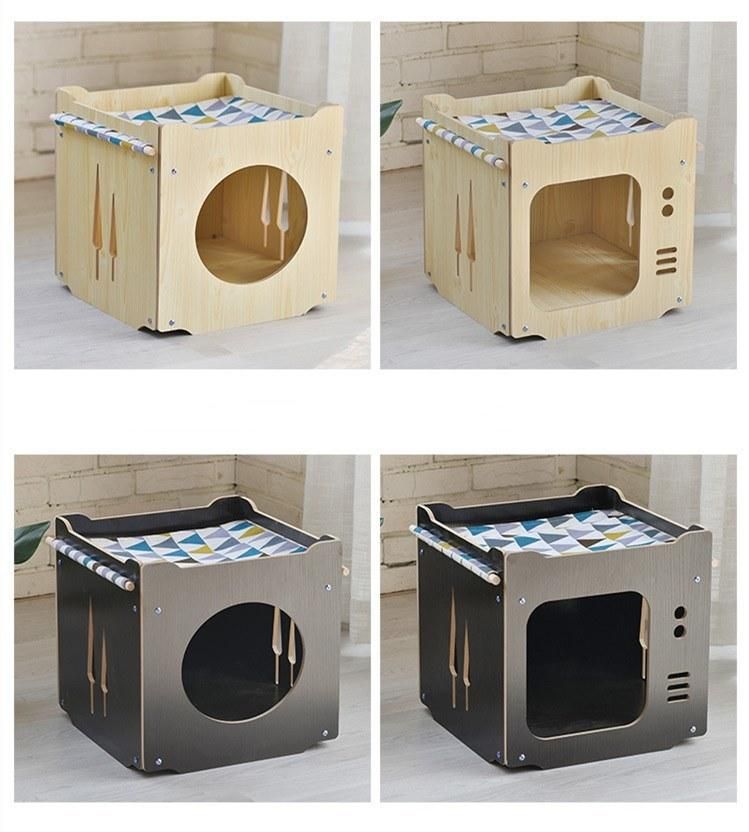 Cat Bed Cat House Multiple Sets of Free Combinations Pet Furniture with Hammock