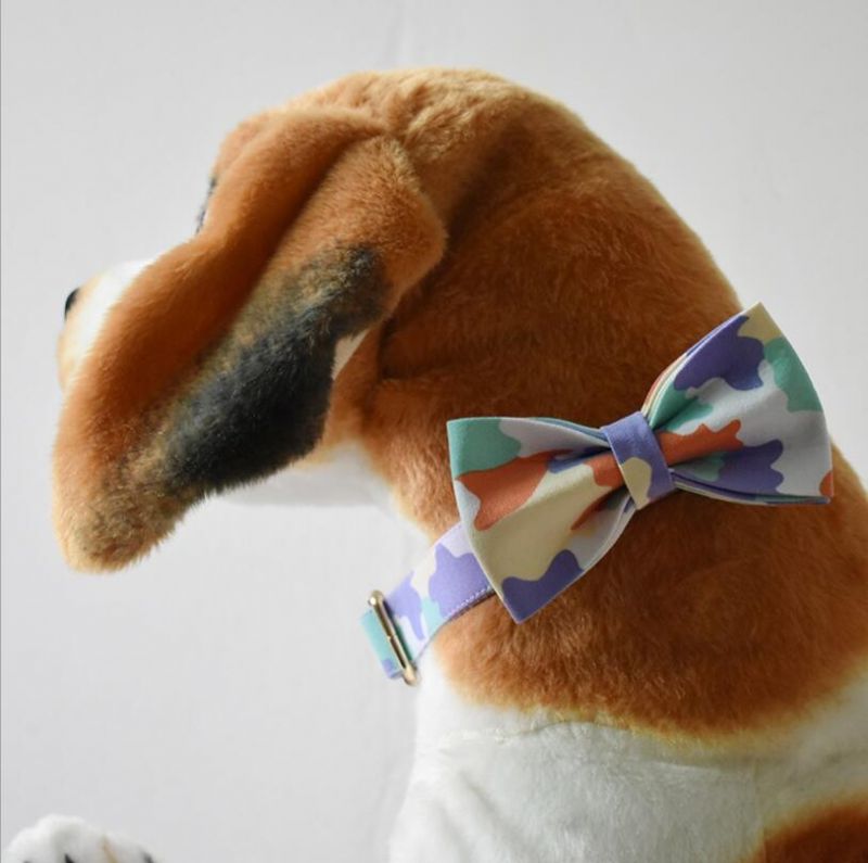 Custom Your Logo Pet Collarsoft Poly Cotton Fabric Dog Collar