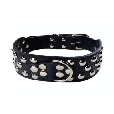 Dog Collar with Rivet Crocodile Print PU Pet Collar