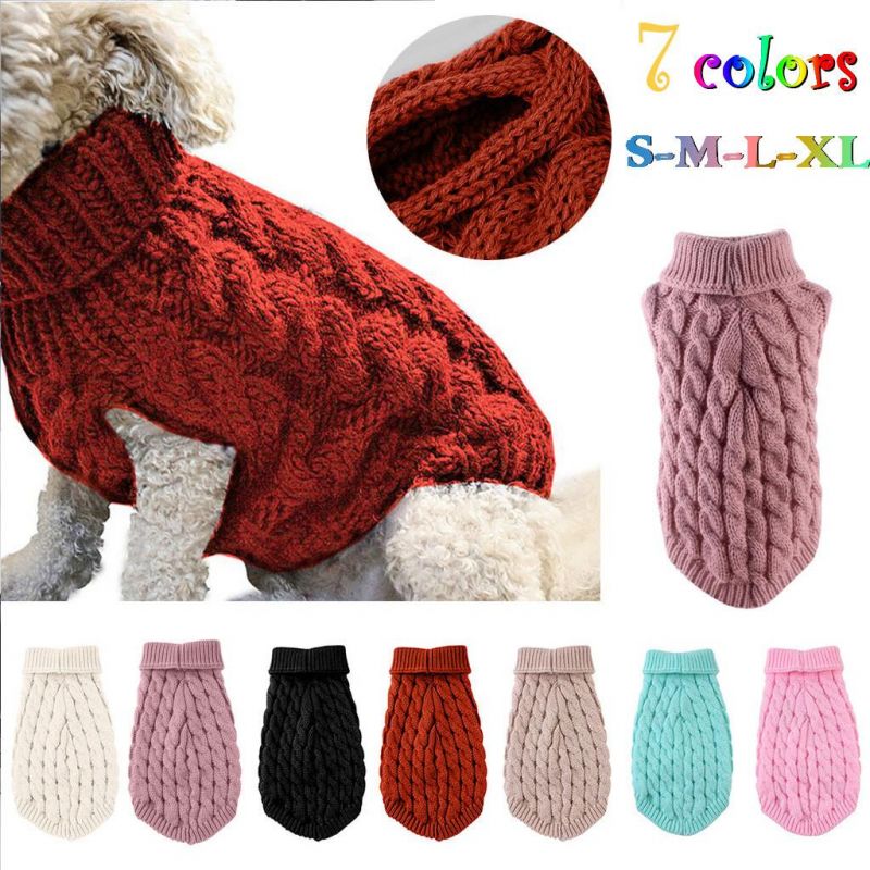 Warm Dog Cat Sweater Clothing Winter Knitted Pet Puppy Clothes