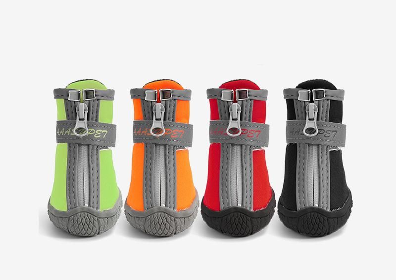 4PCS/Set Winter Dog Shoes for Small Dogs Warm Snow Boots