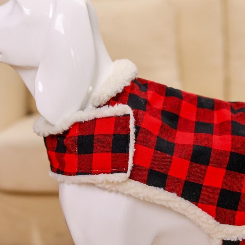 Fleece Plaid Soft Warm Dog Coat with Fast Delivery