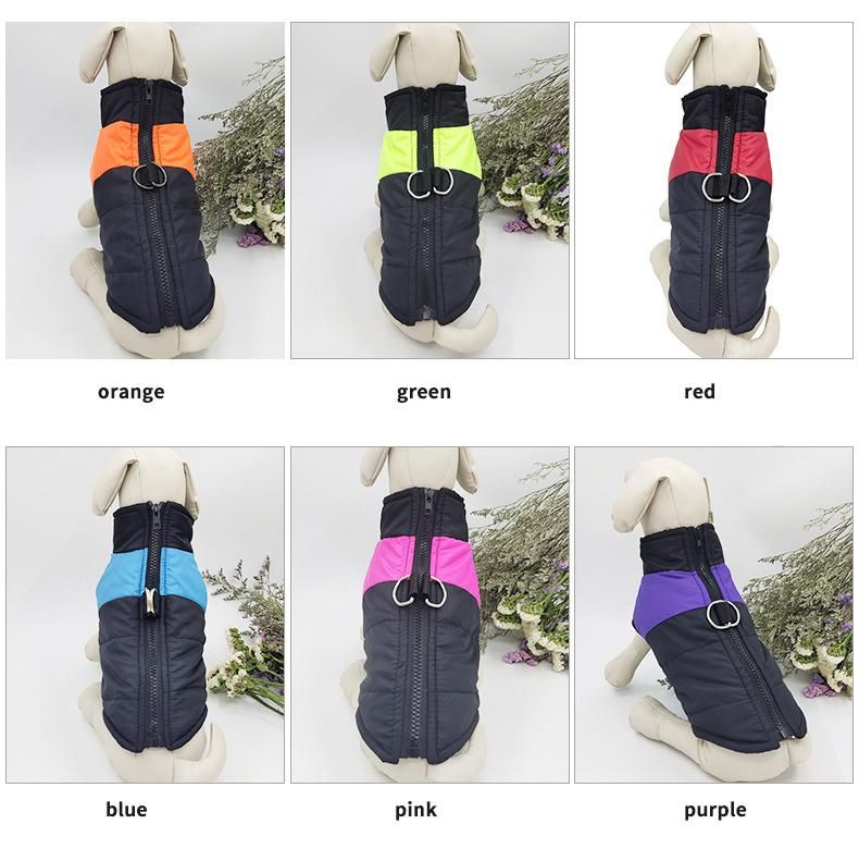 Waterproof Dog Clothes Winter Warm Ski Suit Pet Zipper Coat Pet Clothes Cats and Dogs