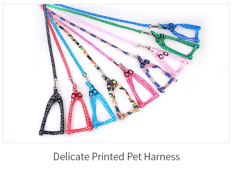 2022 Polyester Printing No Pull Multi-Colors Training Adjustable Pet Harness