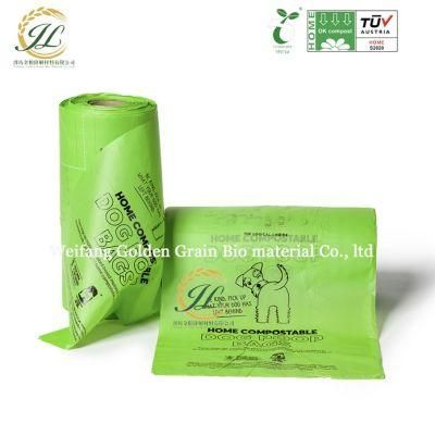 Custom Printed Green Eco Friendly Disposable Compostable Biodegradable Dog Poop Bag Pet Waste Collection Bags